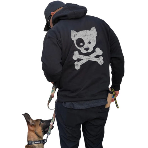 Reflective Ink Subdued Dog and Crossbones Short Sleeve Tee