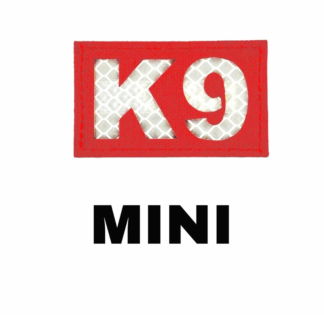 Mini K9 Laser Cut Reflective Morale Patch in Red - kiloninerpets