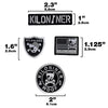 4 Pack - Mini Black and White Logo Patches - kiloninerpets