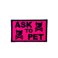 Ask to Pet Skull Embroidered Patch - kiloninerpets