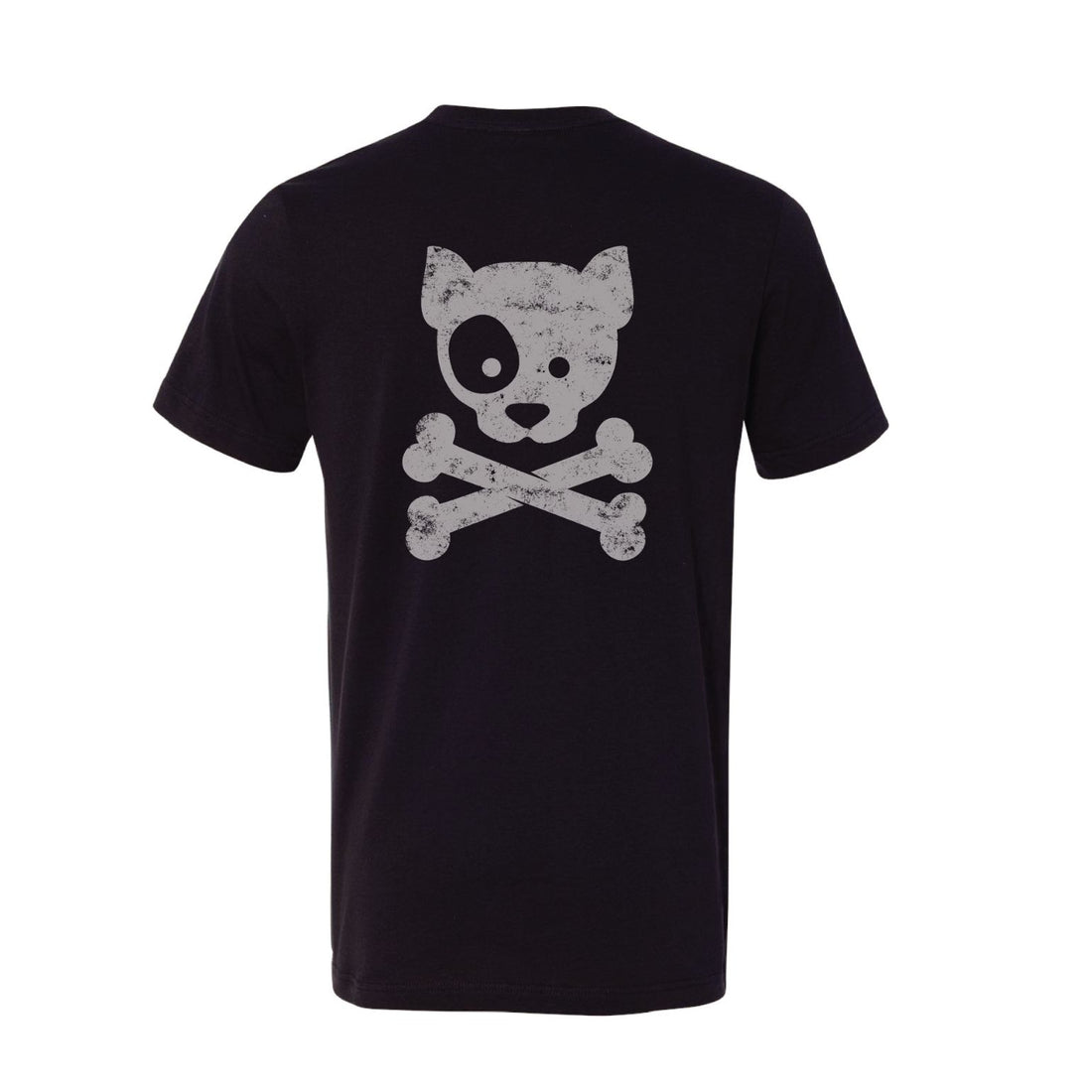 Reflective Ink Subdued Dog and Crossbones Short Sleeve Tee - kiloninerpets