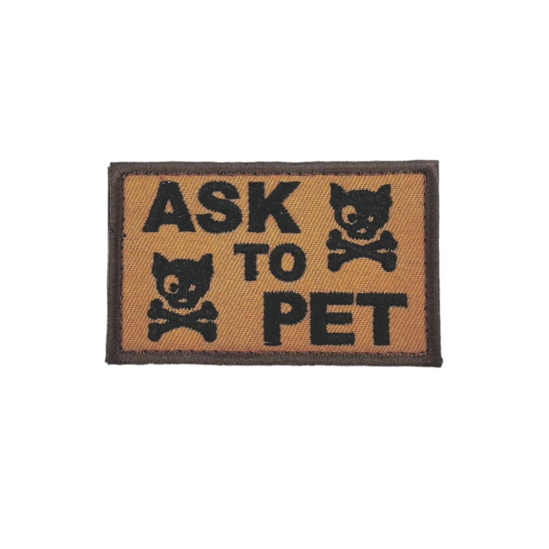 Ask to Pet Skull - Embroidered Patch