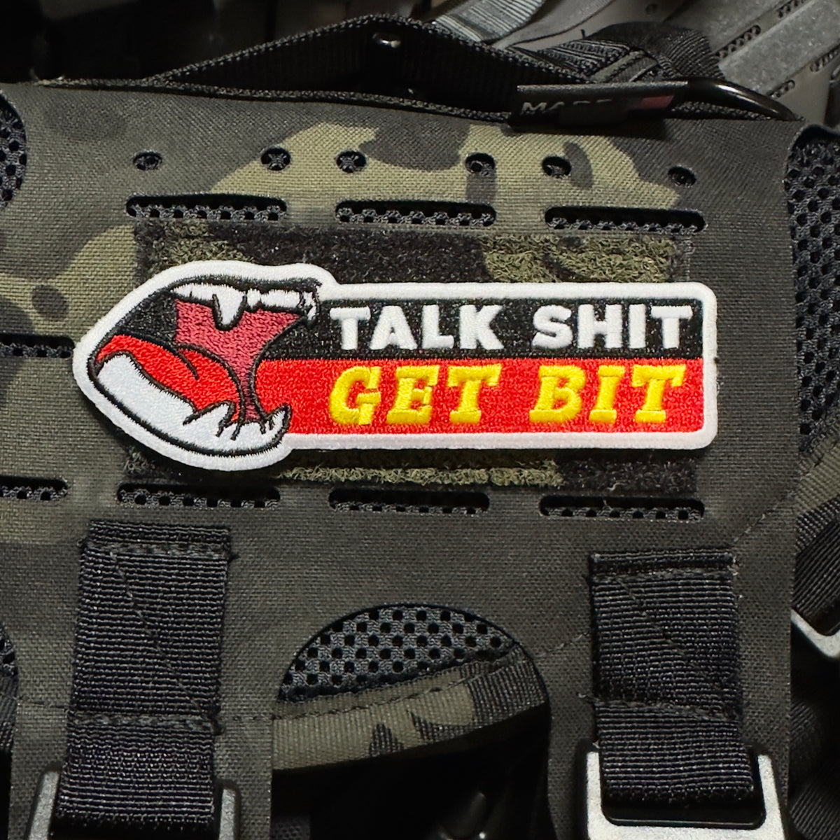 Shithook Patch Talk Shit Get Bit Morale Patch