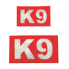Mini K9 Laser Cut Reflective Morale Patch in Red - kiloninerpets