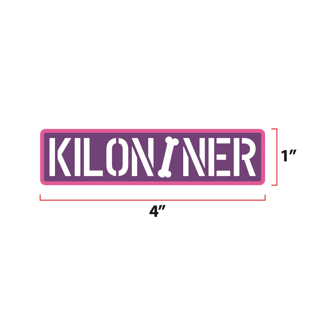 KILONINER STENCIL Pink Purple Morale Patch