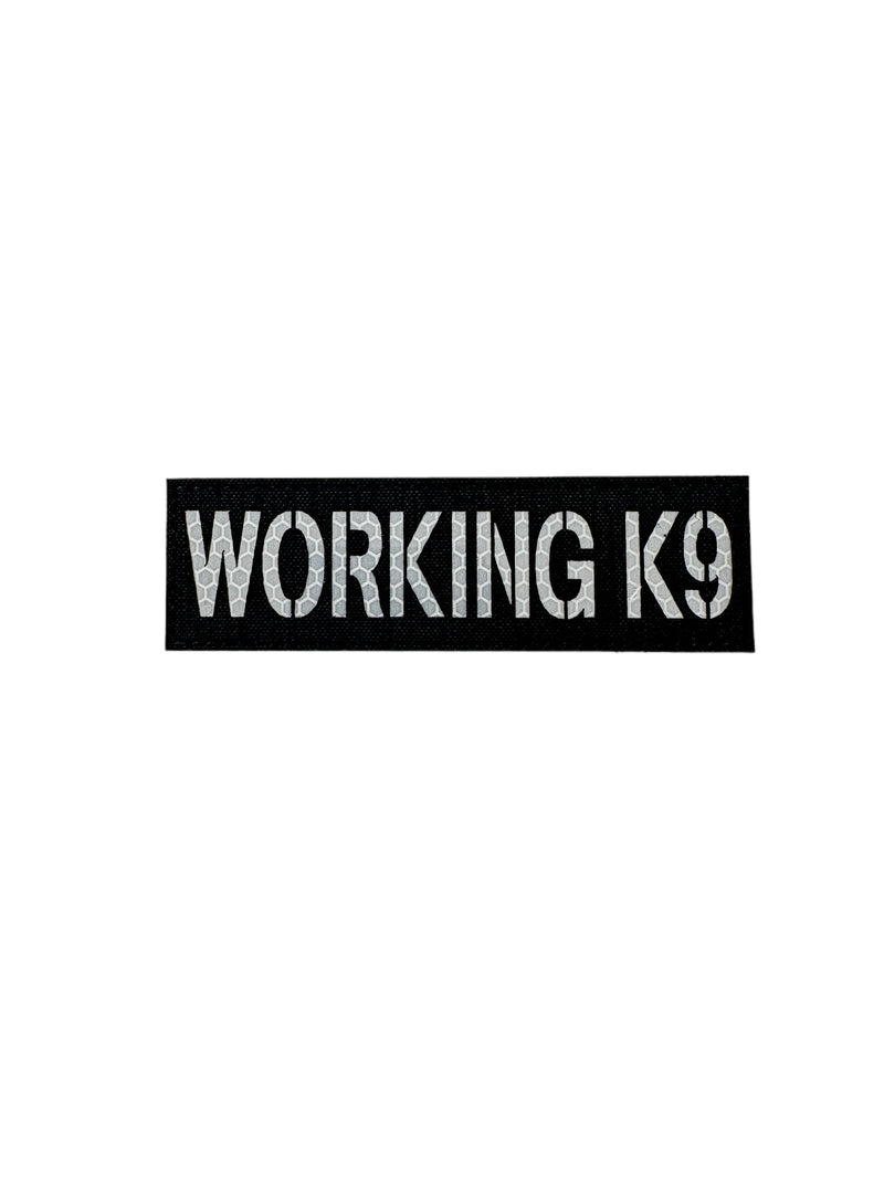 Working K9 Laser Cut Reflective Morale Patch - kiloninerpets