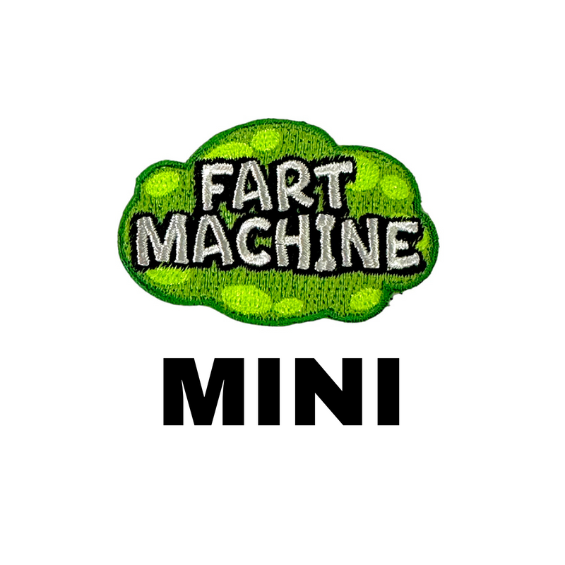 Custom mini fart machine embroidered patches for dog and cat vest and harness