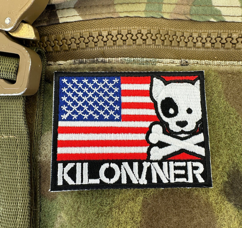 Kiloniner - Freedom Crossbones Dog Morale Patch - kiloninerpets