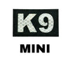 Mini K9 Laser Cut Reflective Morale Patch in Black - kiloninerpets