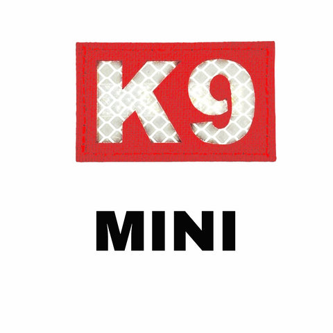 Mini K9 Laser Cut Reflective Morale Patch in Black