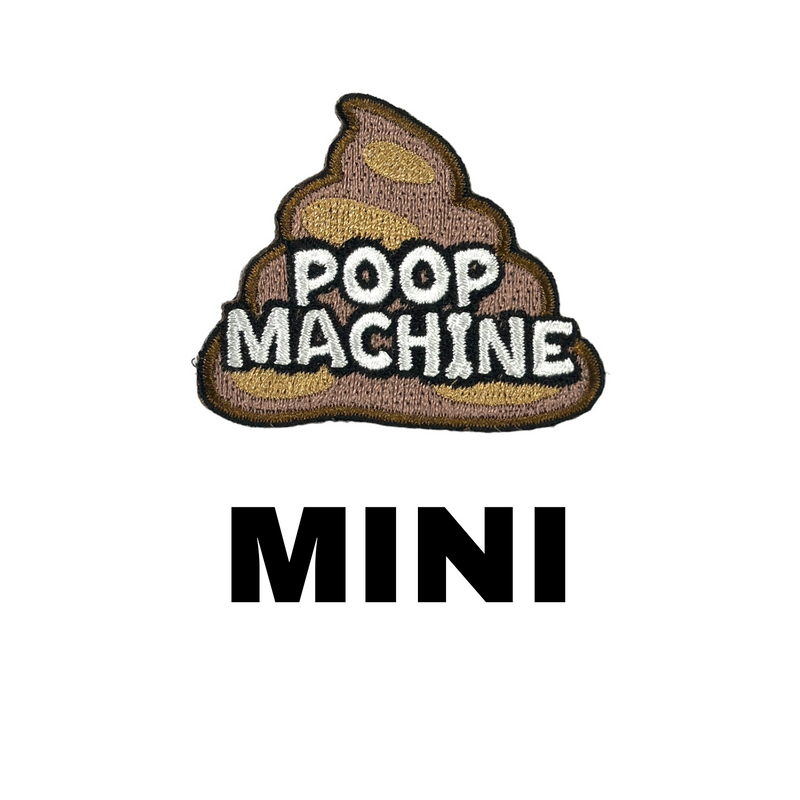 Custom mini poop machine embroidered patches for dog and cat vest and harness