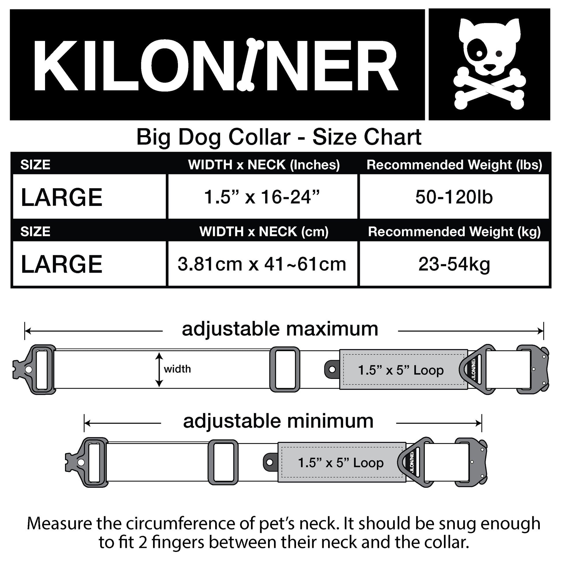 K9R - BCH Big Dog Collar Heavy Duty - kiloninerpets