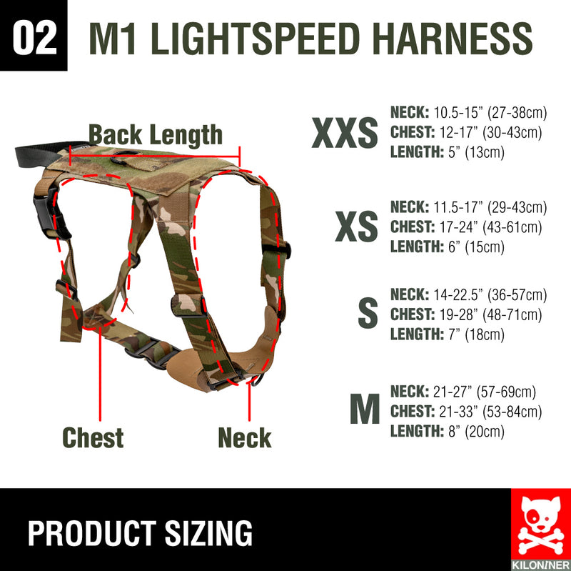 K9R - M1 LightSpeed Harness - kiloninerpets