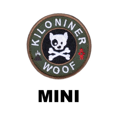 Mini Dog and Crossbones Pink and Black Morale Patch