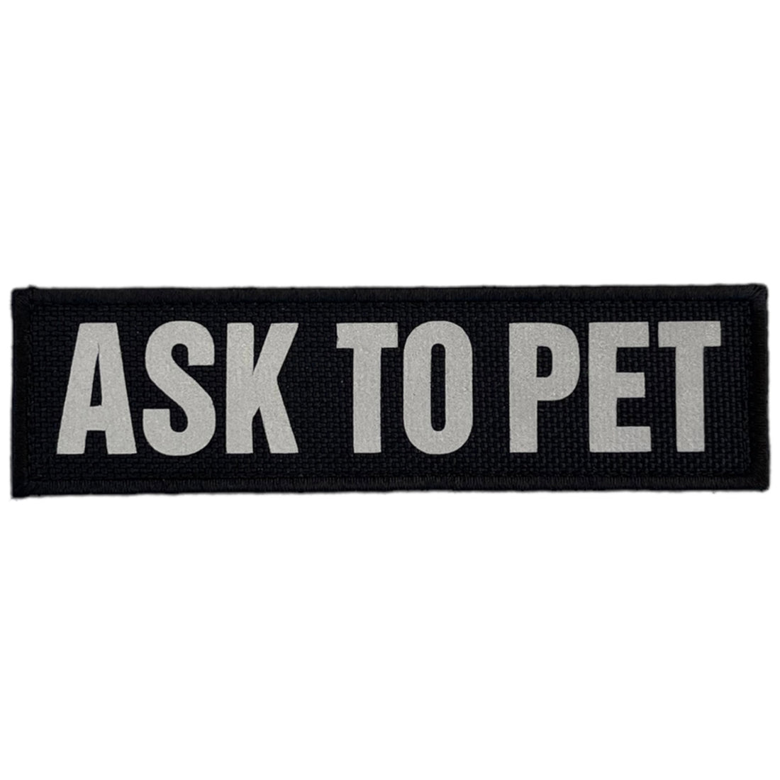 REFLECTIVE HIGH VISIBILITY BLACK Tag Patch - kiloninerpets