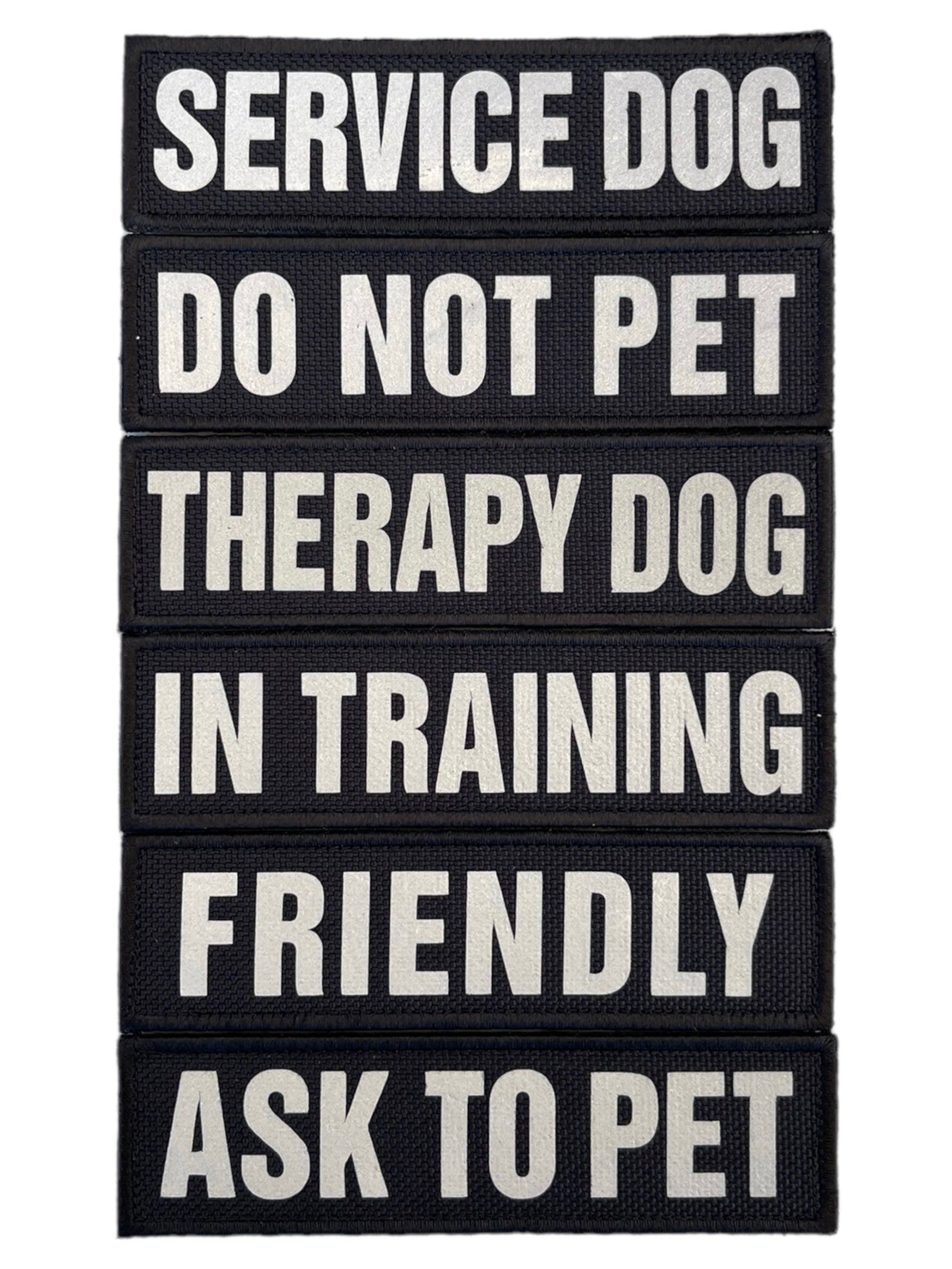 REFLECTIVE HIGH VISIBILITY BLACK Tag Patch - kiloninerpets